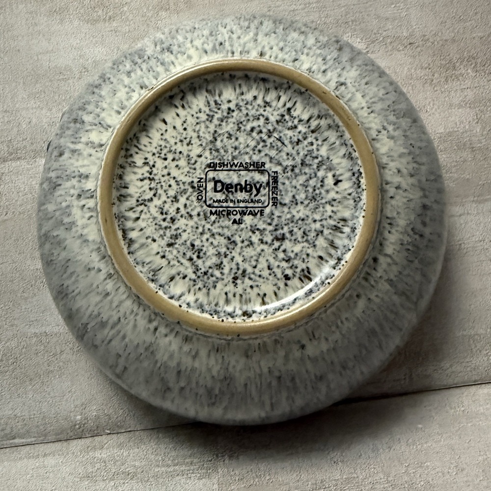 Denby Halo Speckle Coupe‎ Cereal Bowl Blue Grey, Made in England 6.5" - Picture 6 of 7